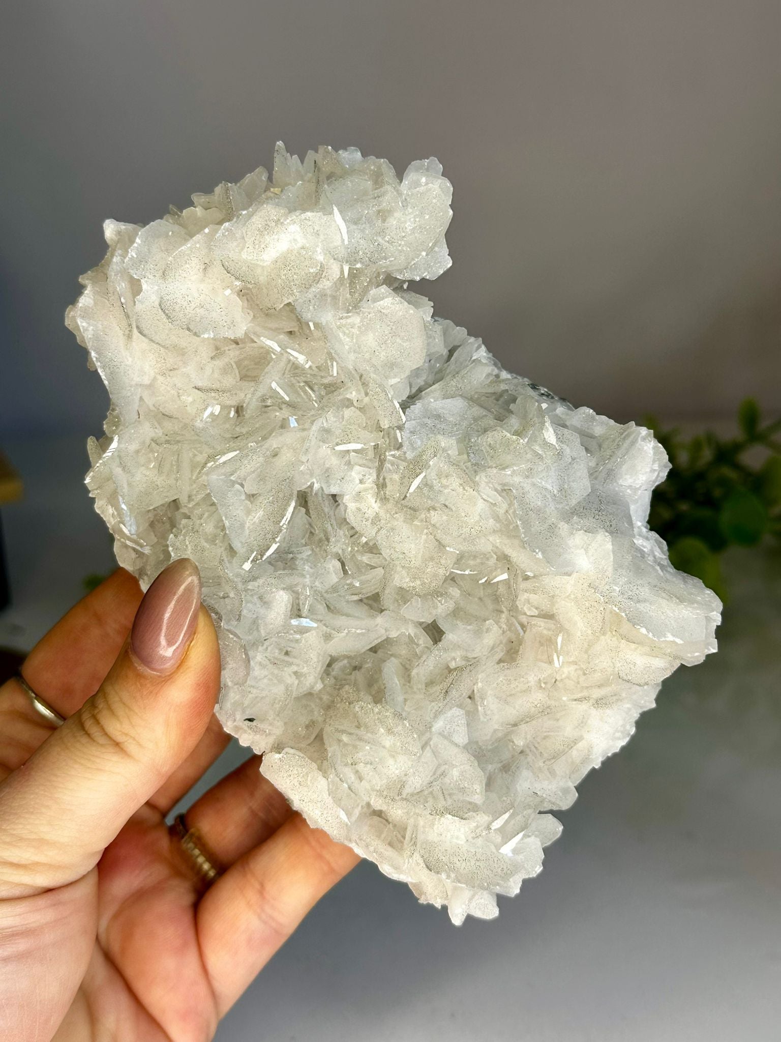 Large Angel Kisses Calcite Cluster with Pyrite Glitter
