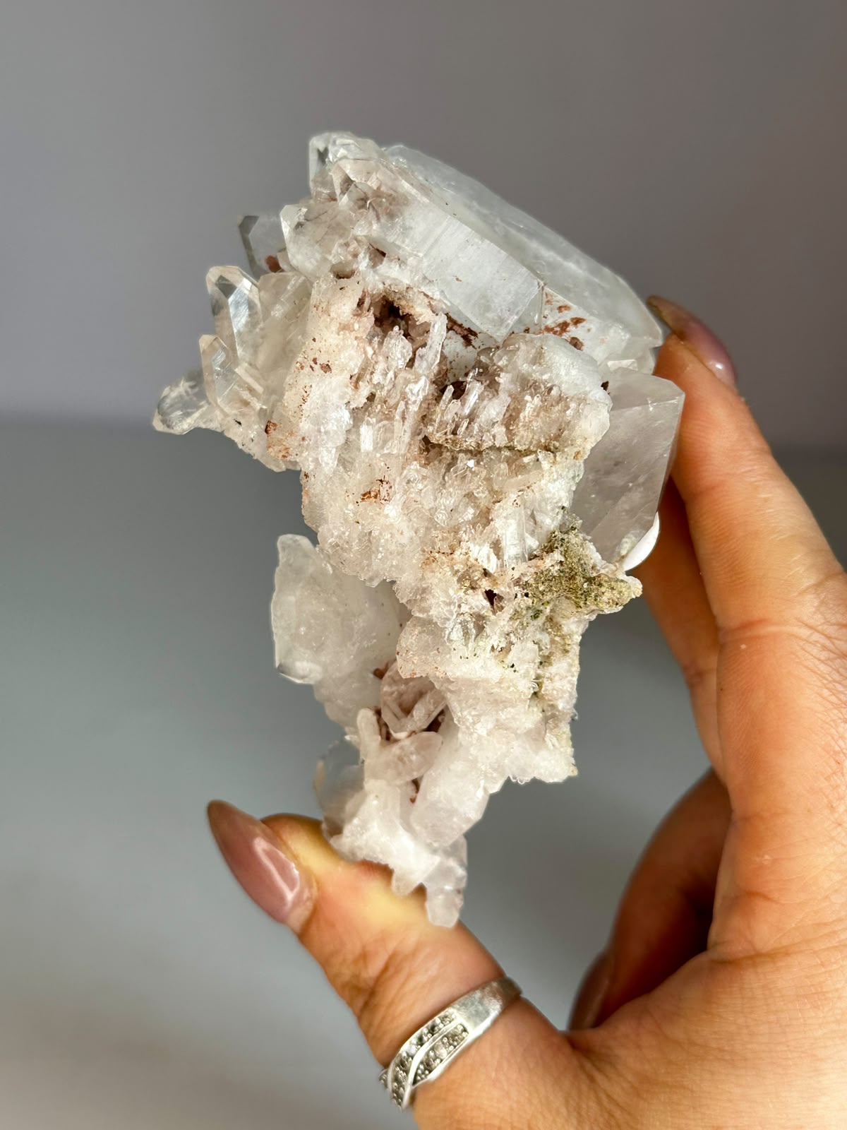 AA Grade Pink Lemurian Quartz Cluster