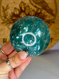 Large Blue Ocean Jasper Sphere