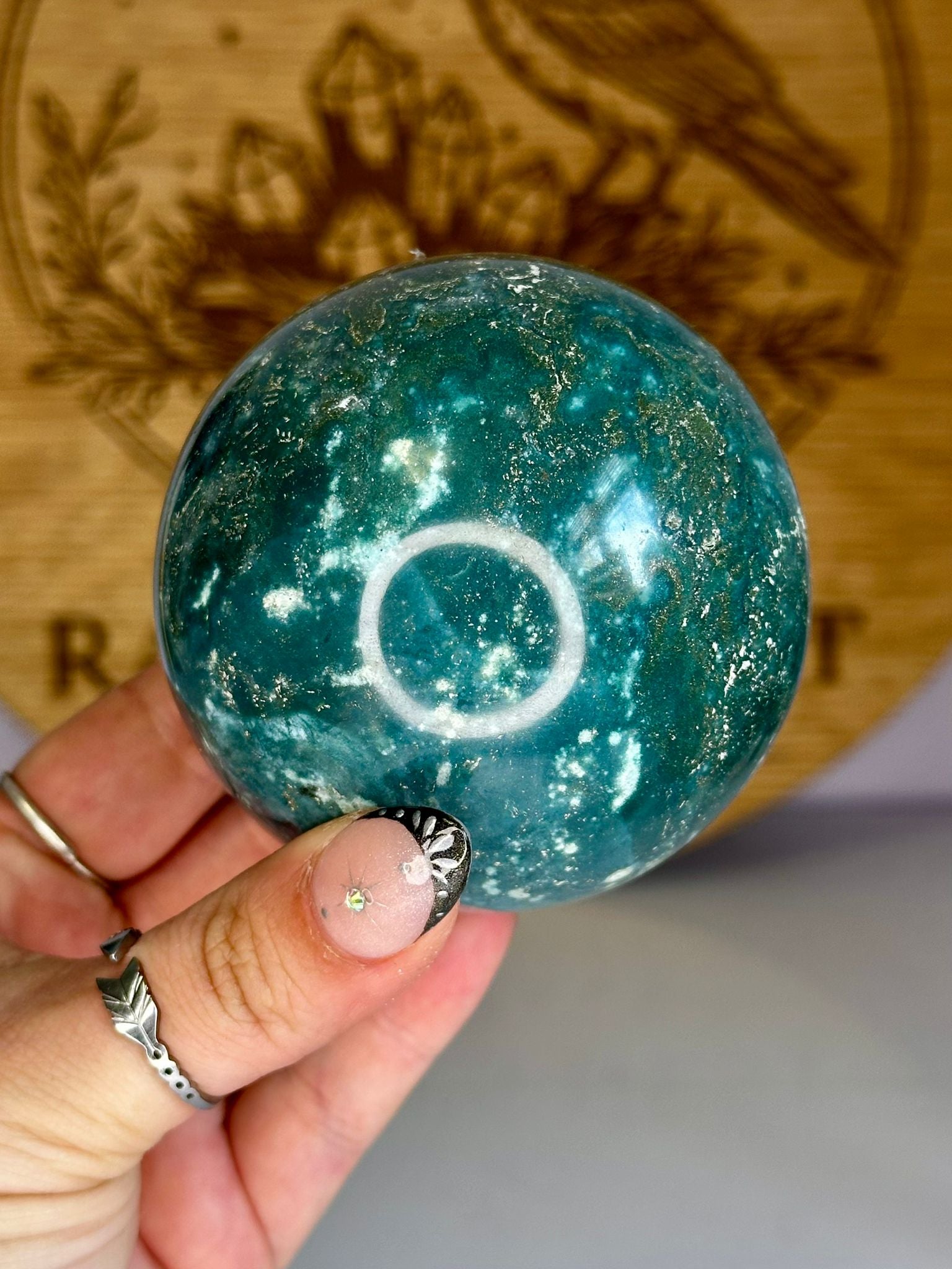 Large Blue Ocean Jasper Sphere