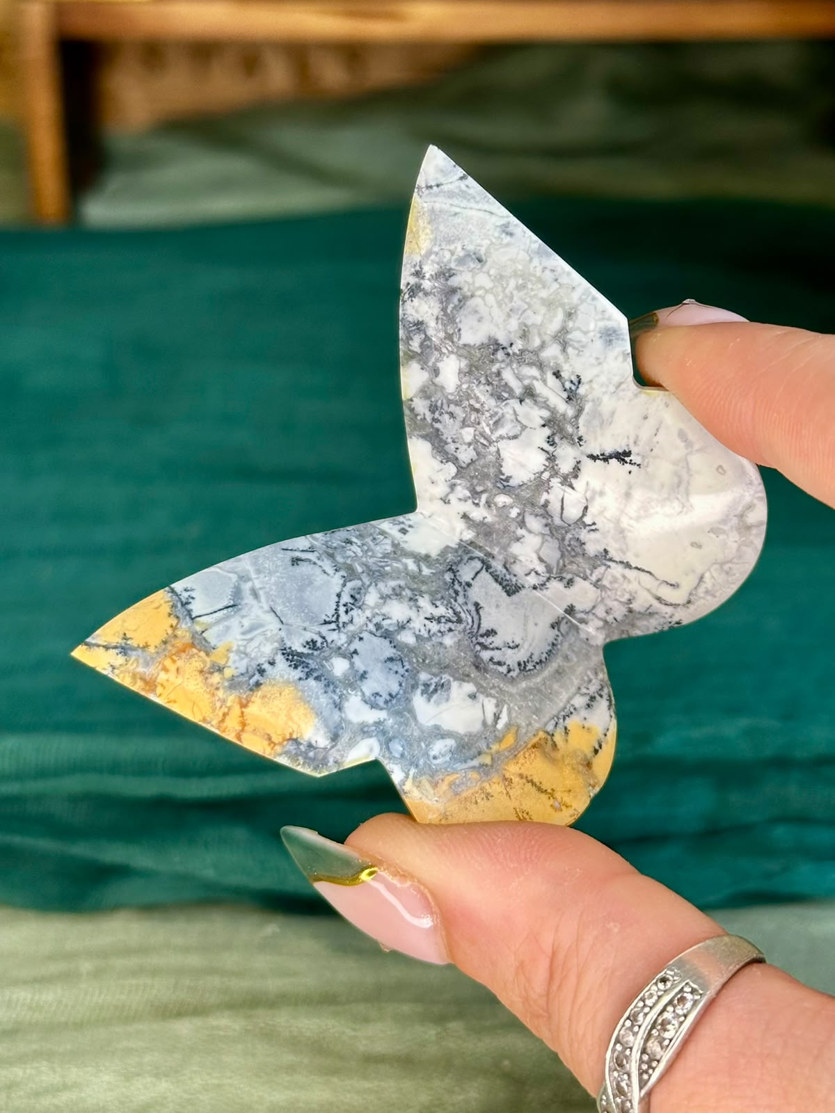 Yellow Maligano Jasper 3D Butterfly (Choose Your Own)