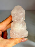 Rose Quartz Buddha Carving