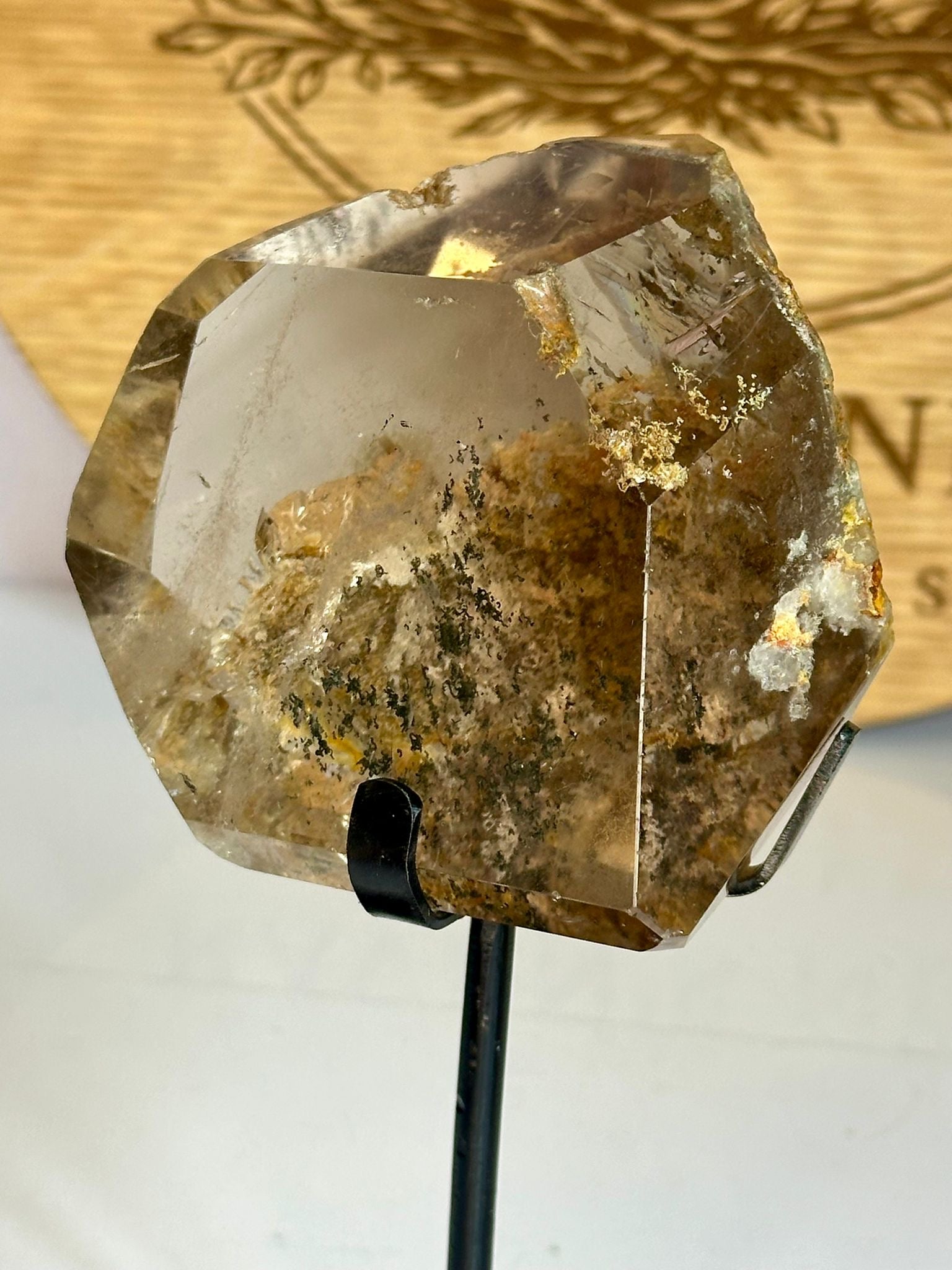 High Grade Garden Quartz Display Piece on Custom Stand