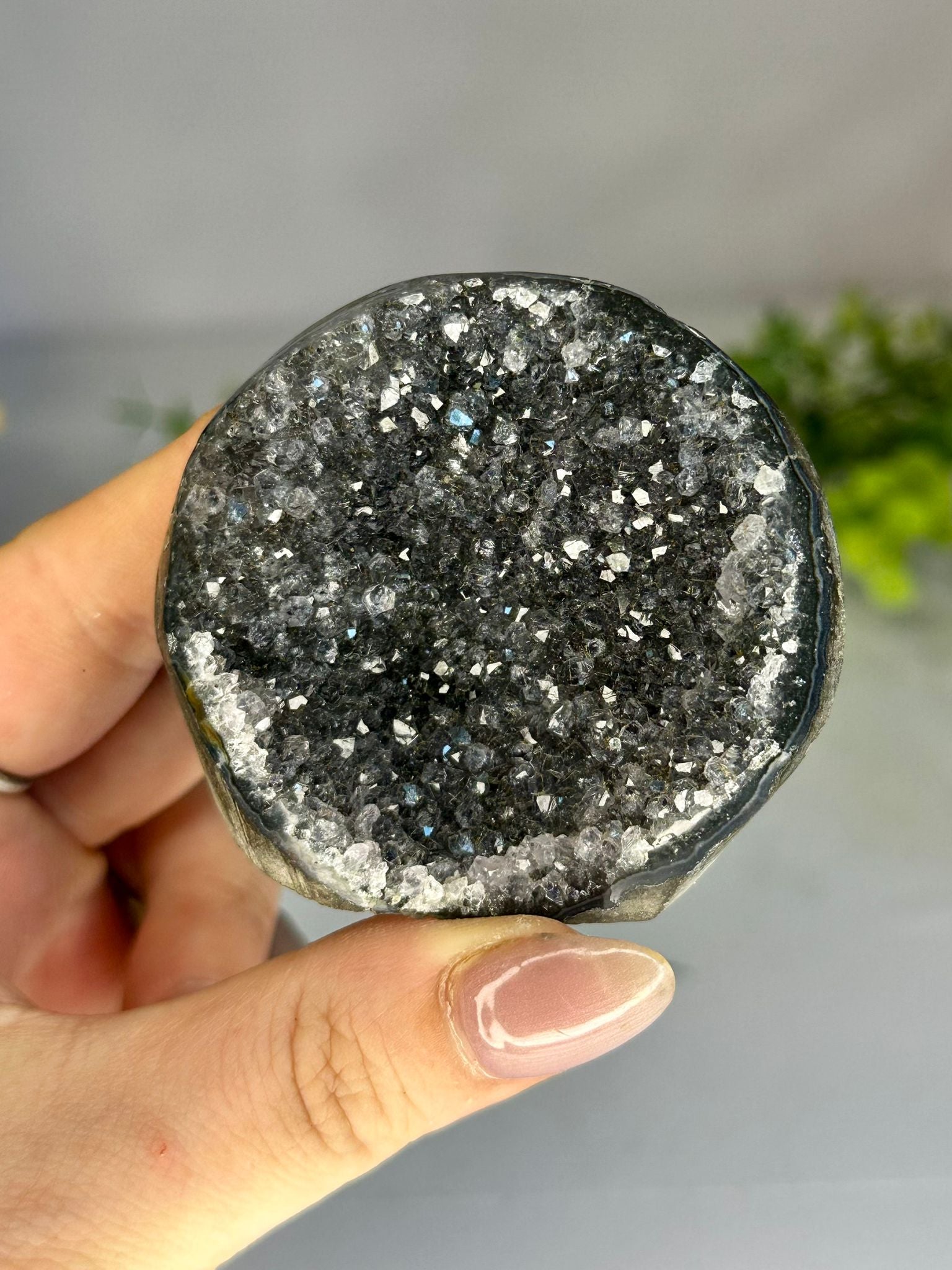Black Amethyst Cut Base