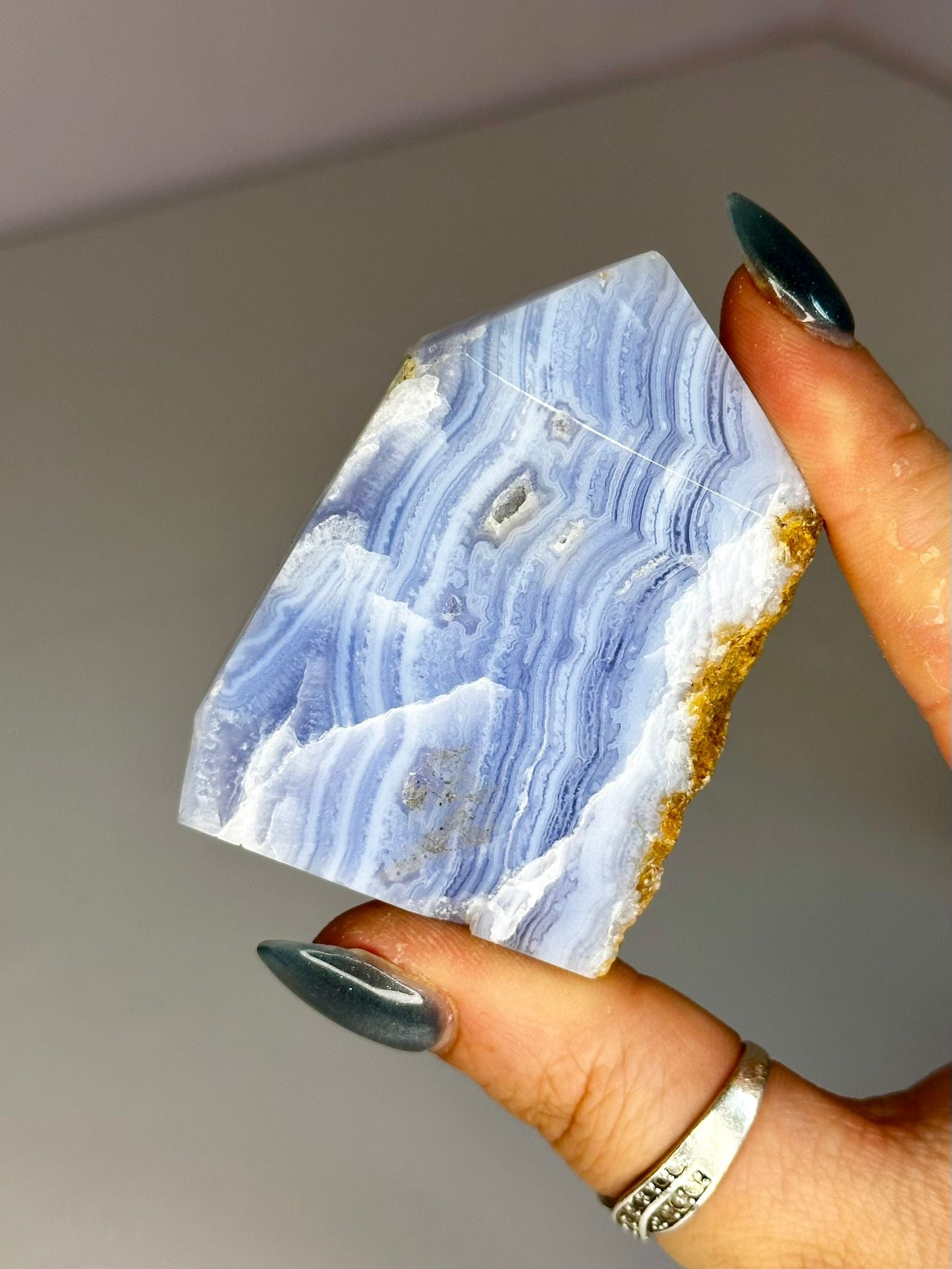 Blue Lace Agate Tower #1