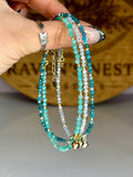 Dainty Faceted Gemstone Anklets