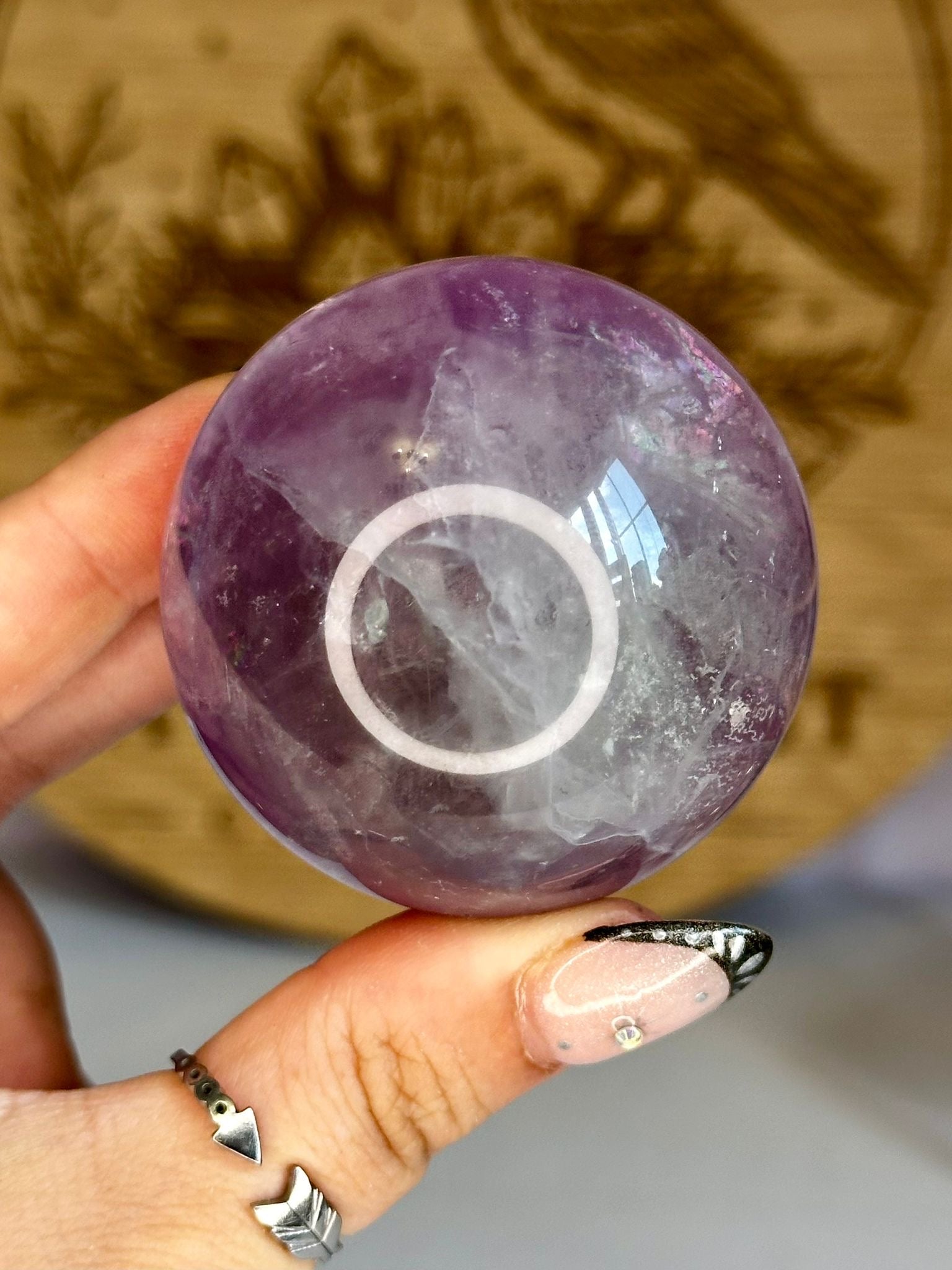 Pastel Rainbow Fluorite Sphere