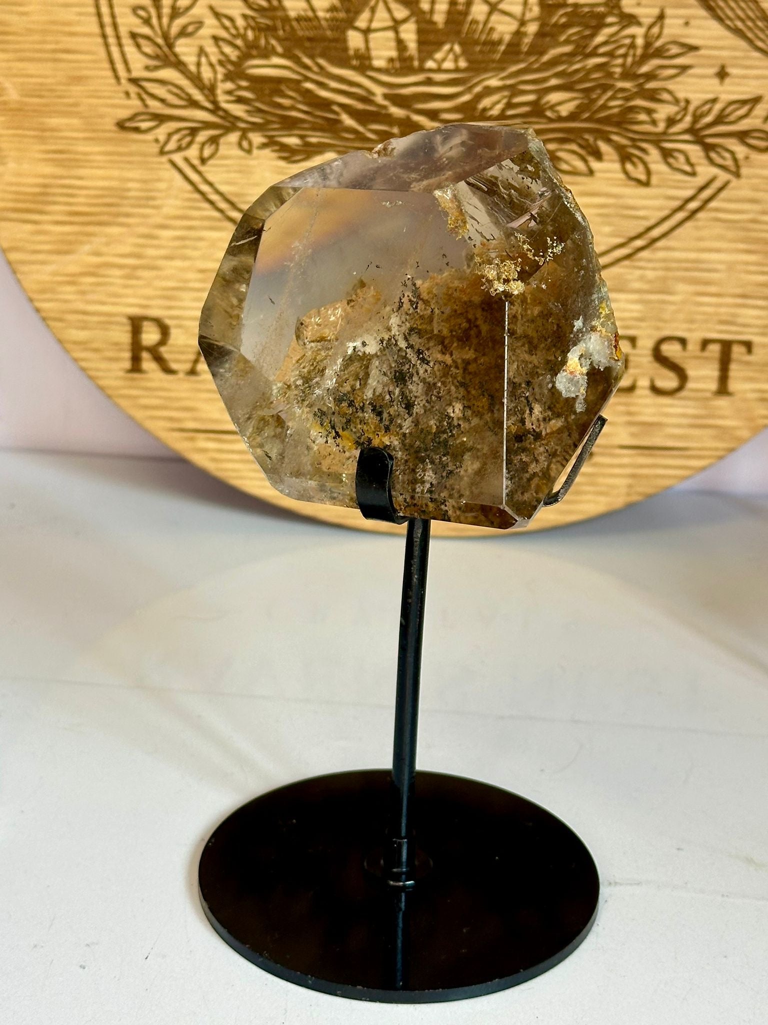 High Grade Garden Quartz Display Piece on Custom Stand