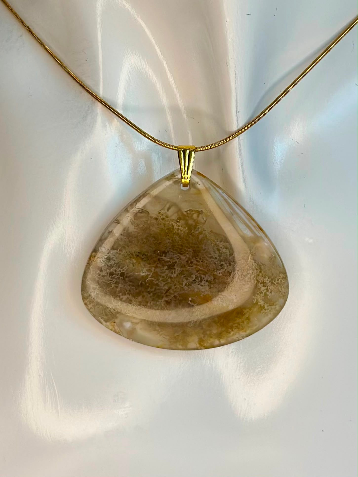 Indonesian Golden Moss Agate Pendants- Choose Your Own