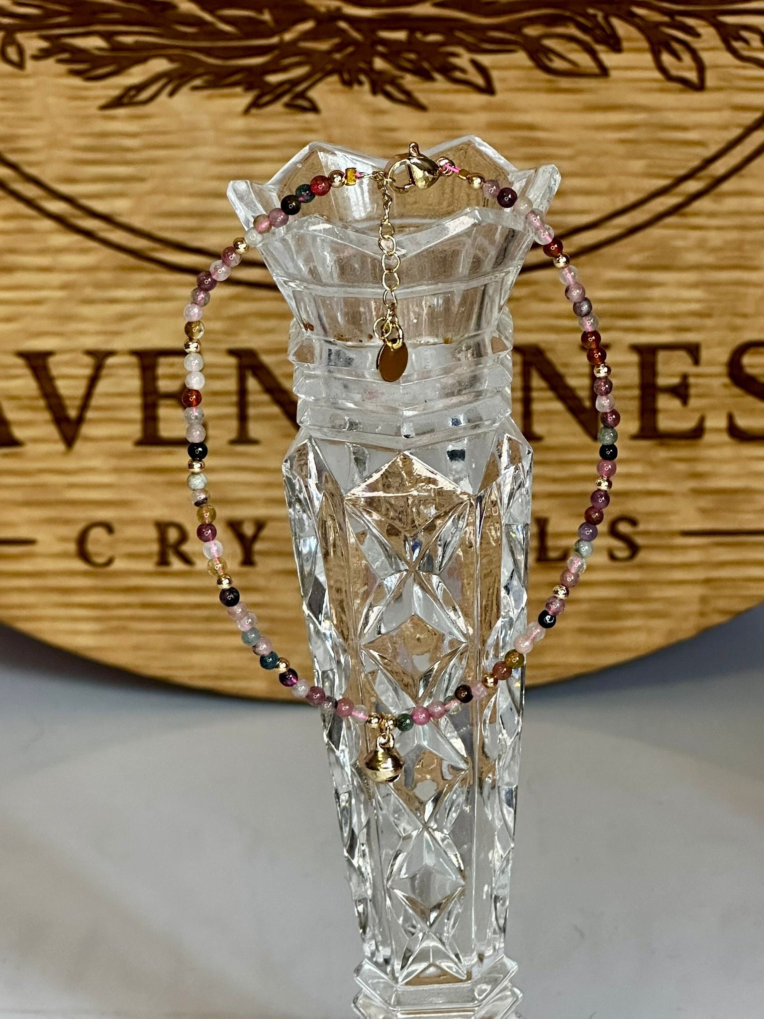 Dainty Faceted Gemstone Anklets