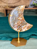 Indonesian Ocean Jasper Crescent Moon Carving #4
