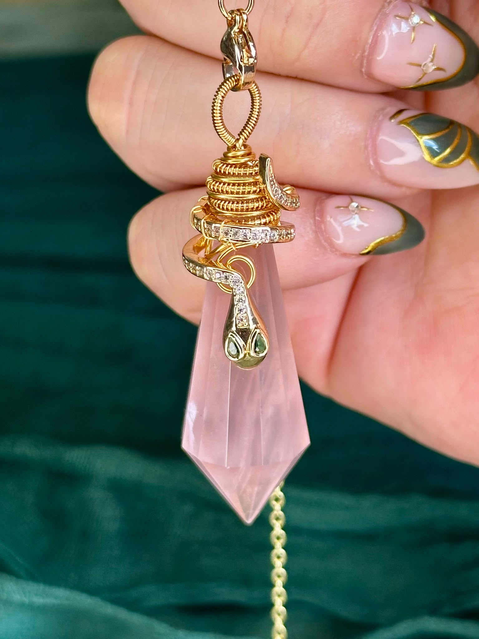 Rose Quartz Vogel Pendulum