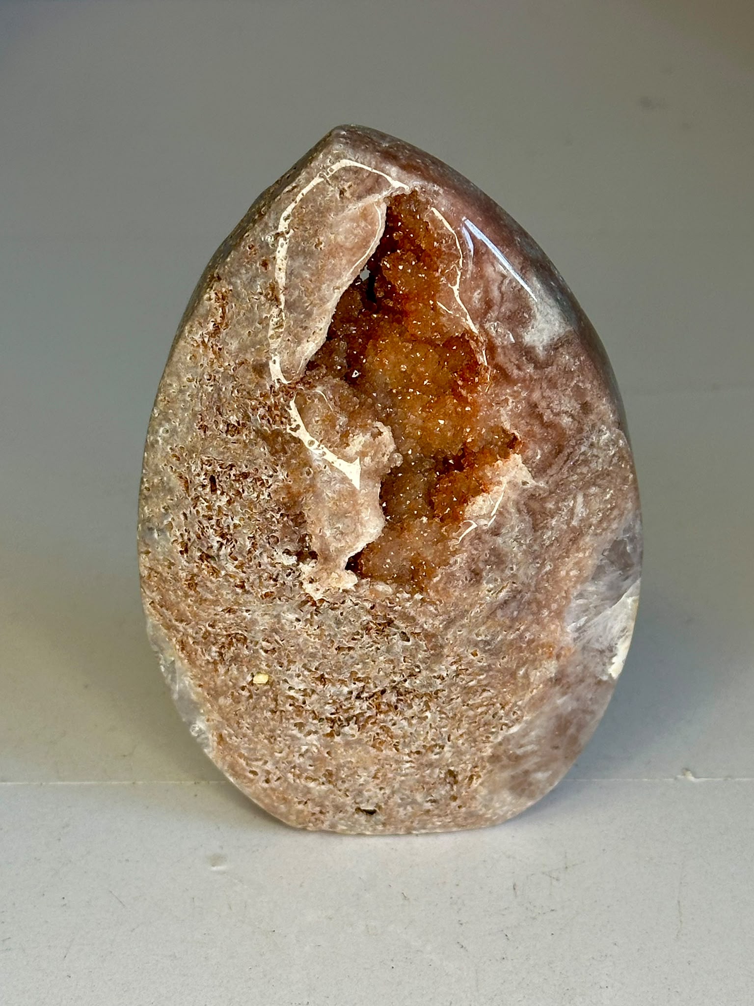Red Amethyst Druzy Teardrop