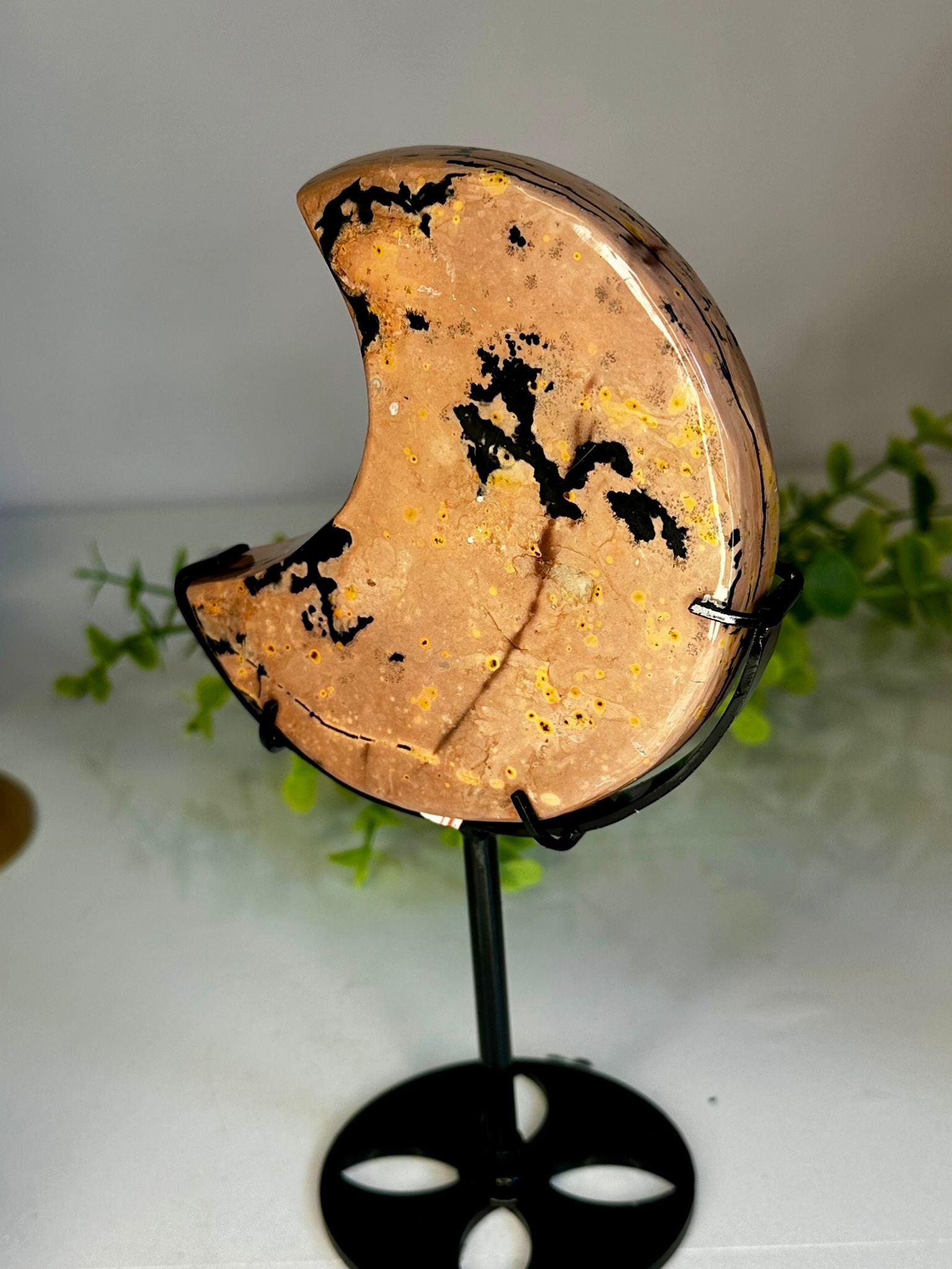 Pink Picture Jasper Moon on Stand #2
