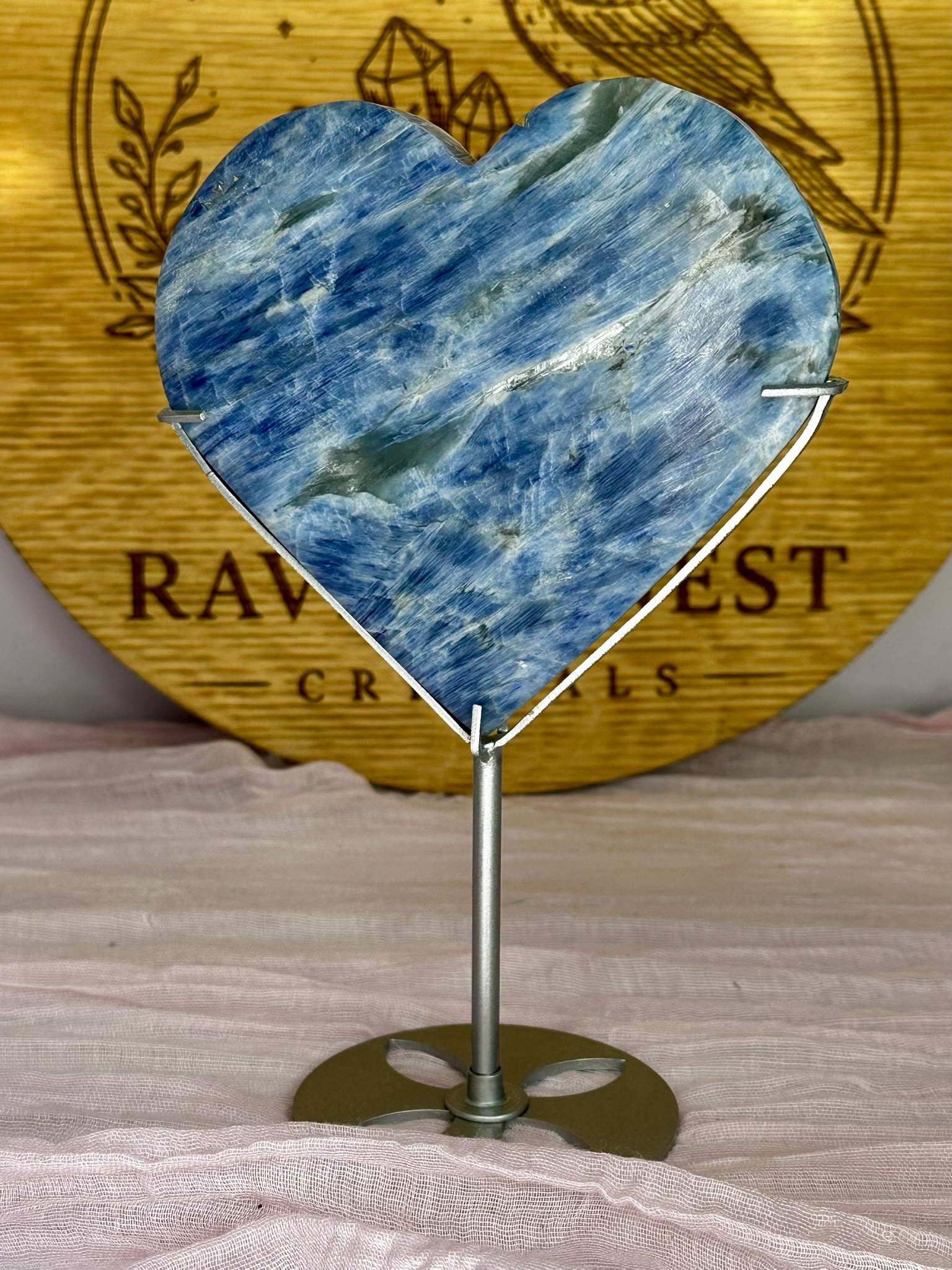 Large Blue Kyanite Heart