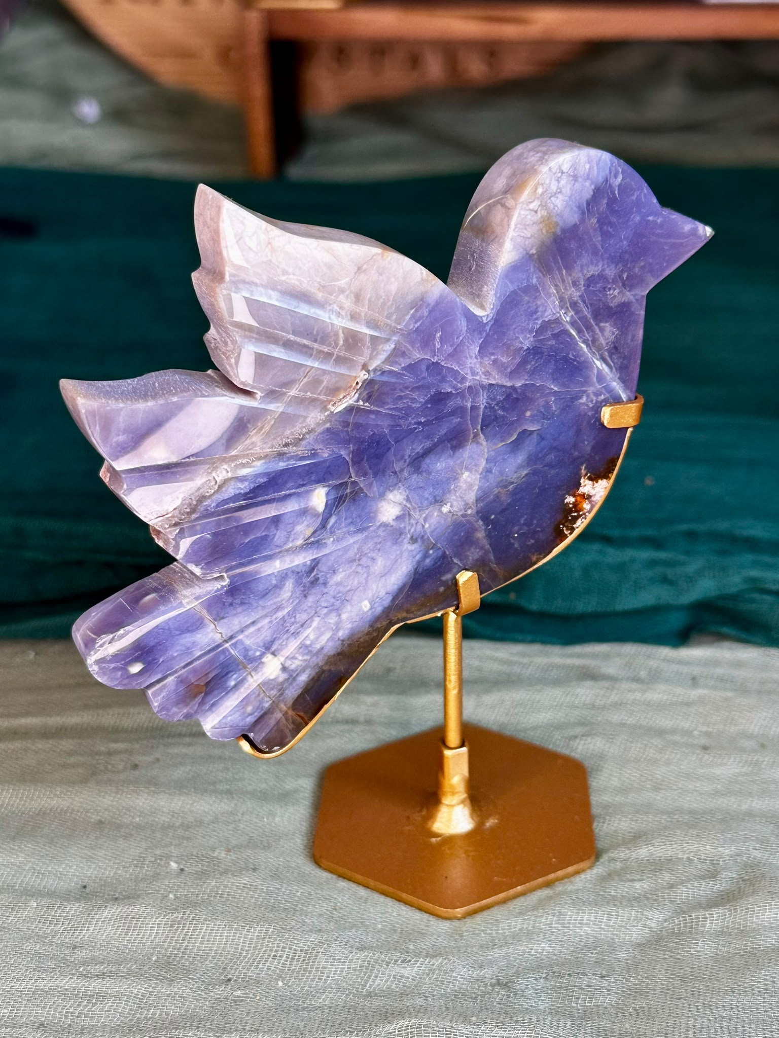 Purple Chalcedony Dove Carvings (Choose Your Own)
