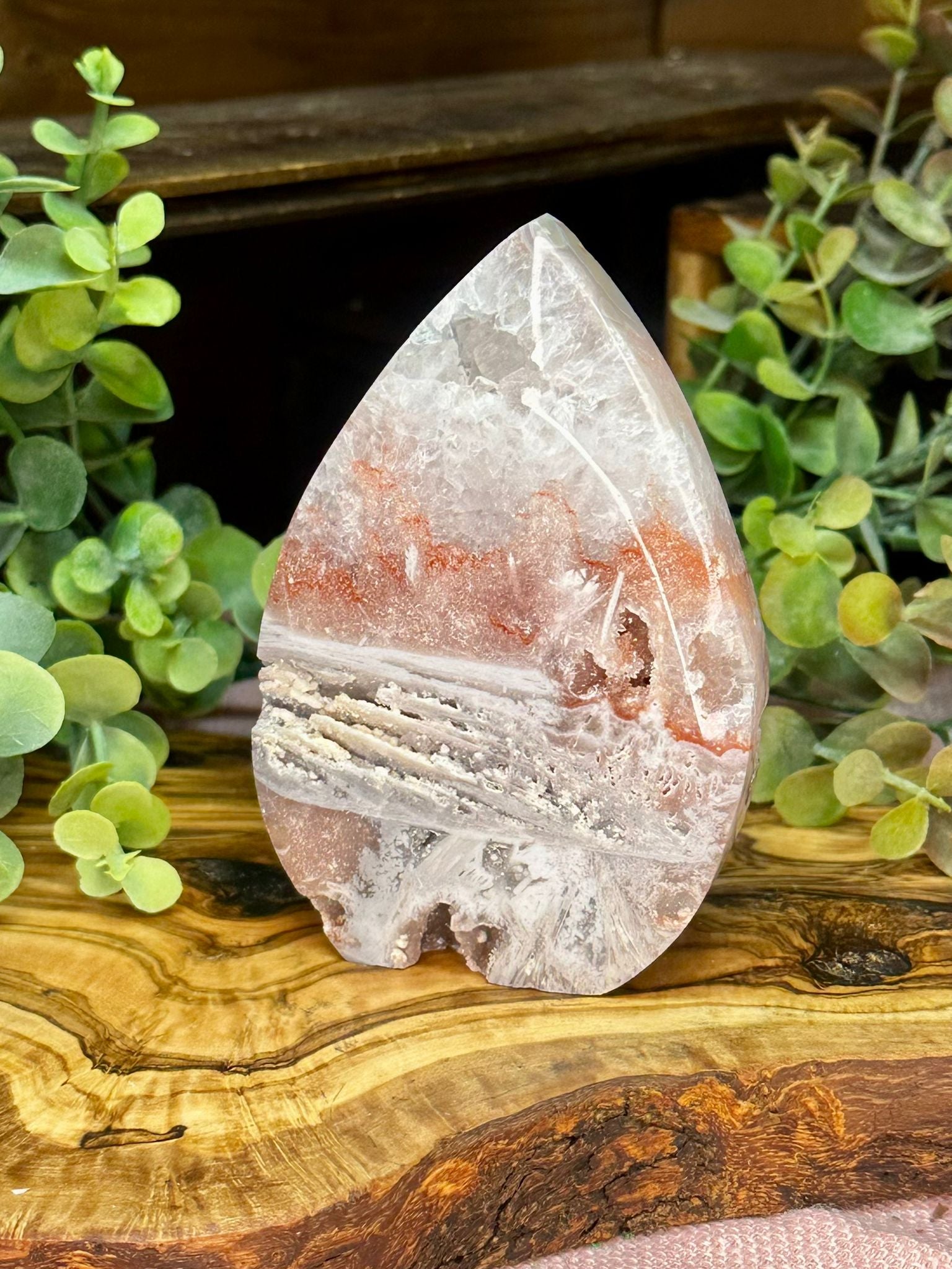 Druzy Pink Amethyst Teardrop