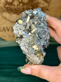 Large Peruvian Pyrite Cluster with Galena & Quartz