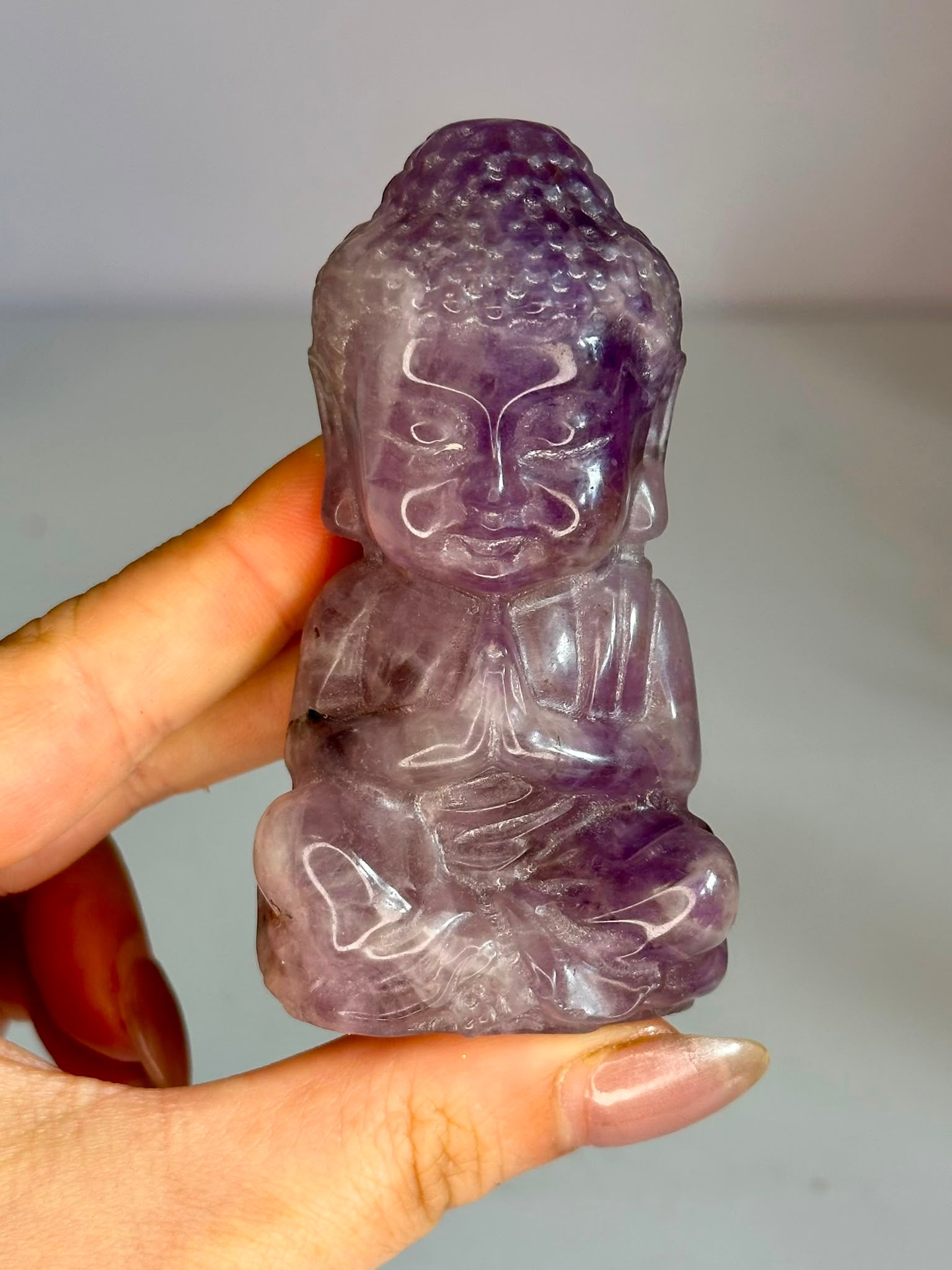 Amethyst Buddha Carving