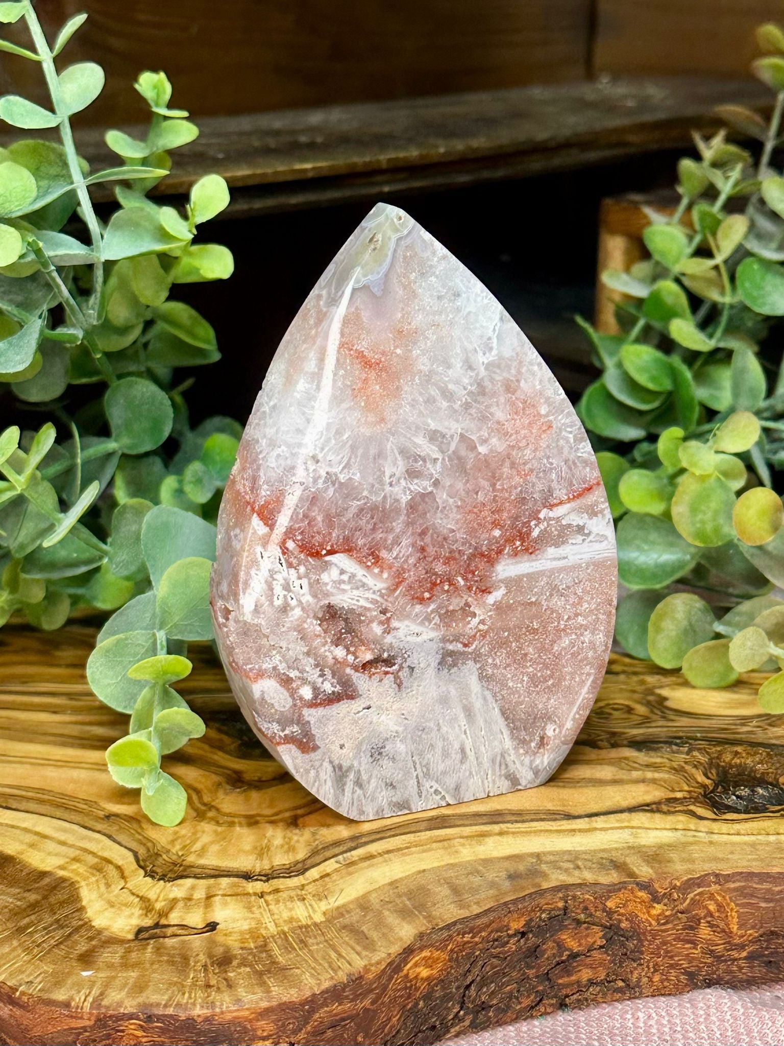 Druzy Pink Amethyst Teardrop
