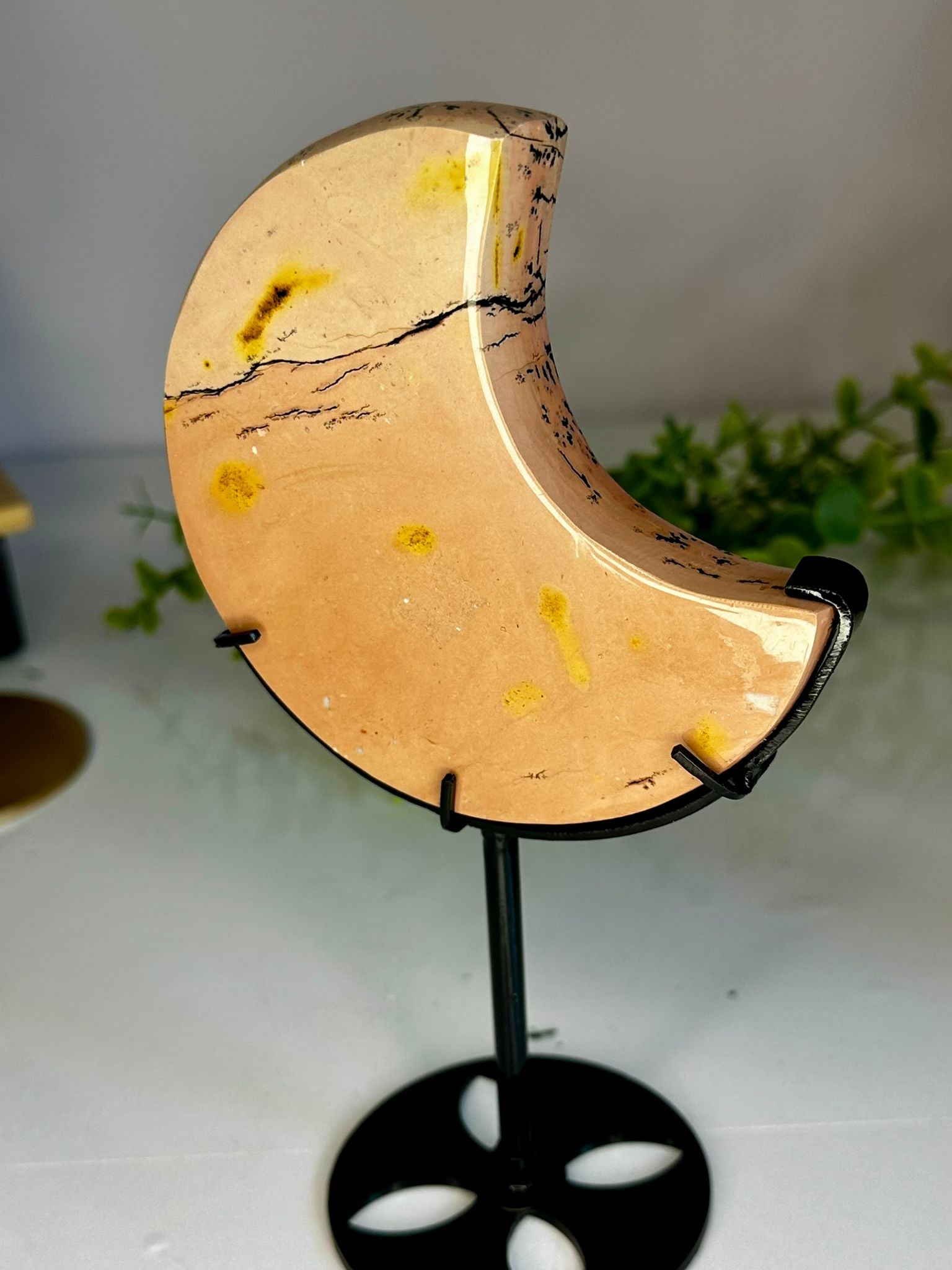 Pink Picture Jasper Moon on Stand
