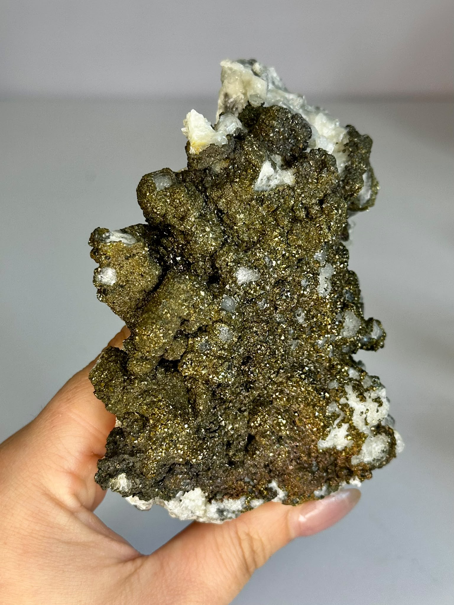 Rainbow Chalcopyrite on Matrix Cluster