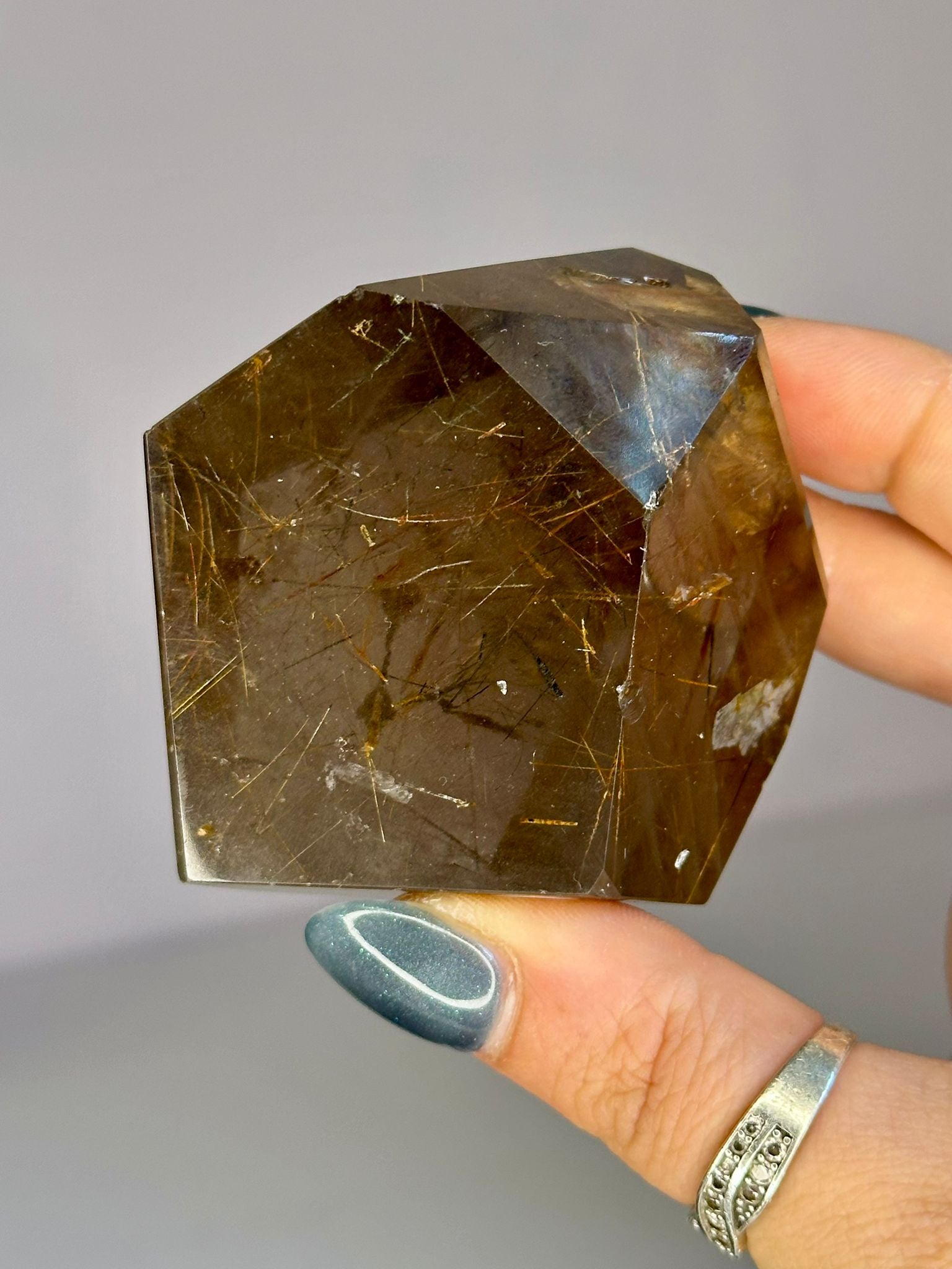 Copper & Gold Rutilated Smoky Quartz Freeform