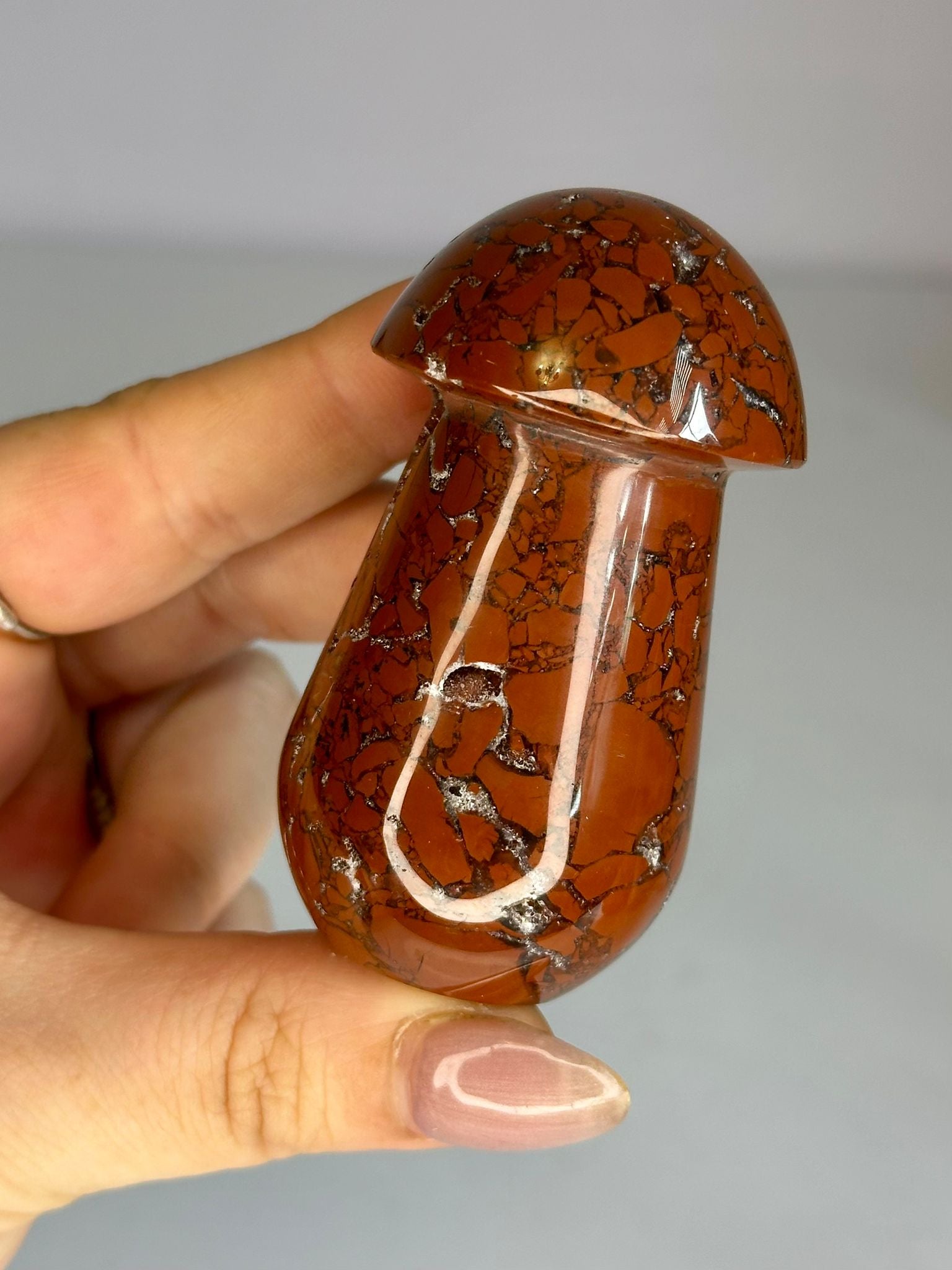 Brecciated Jasper Mushroom Carving #3