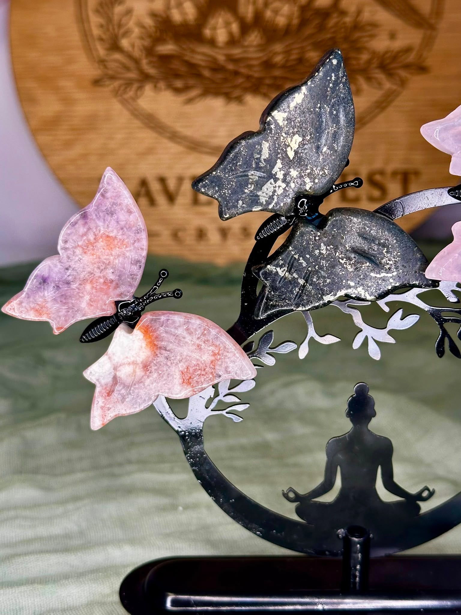 Butterfly Crystal Buddha Ornament