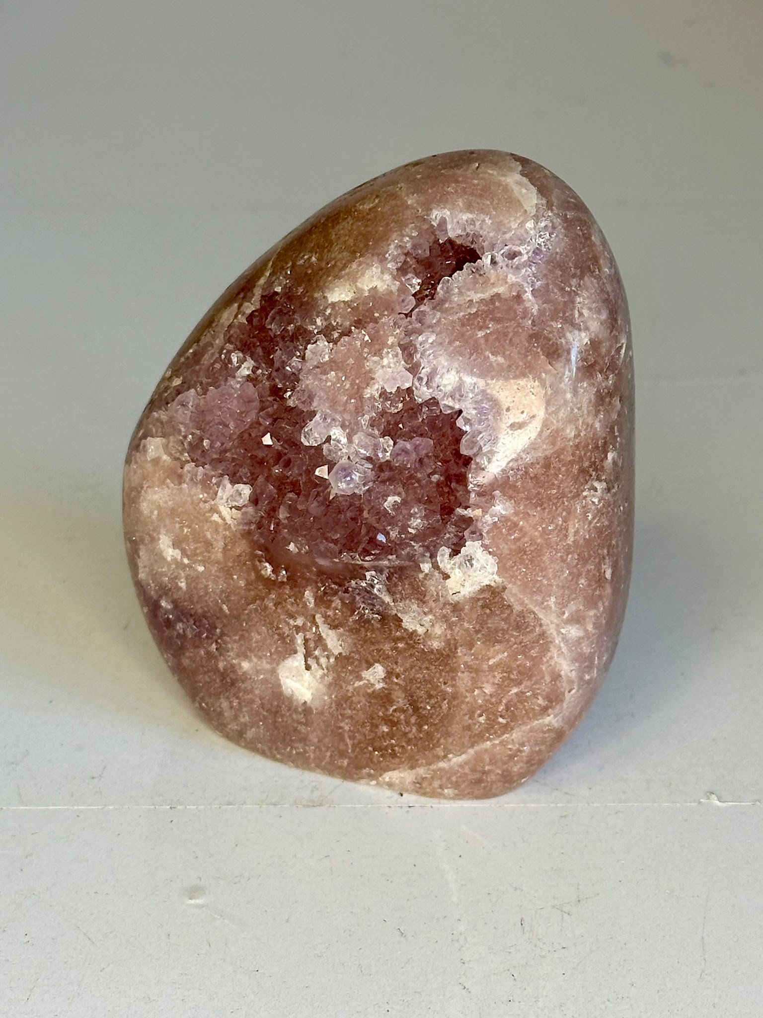 Pink Amethyst Druzy Freeform