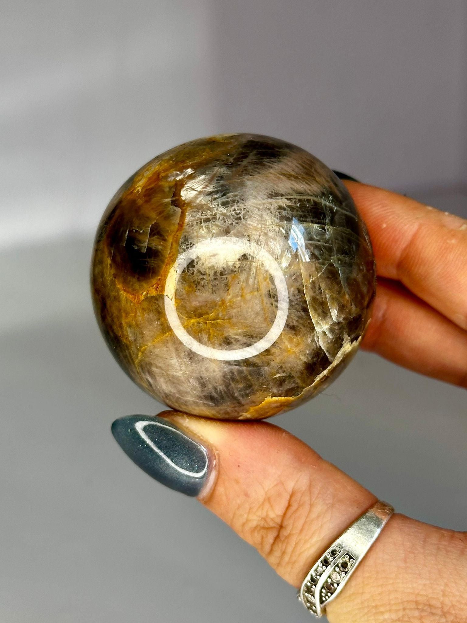 Black Moonstone Sphere