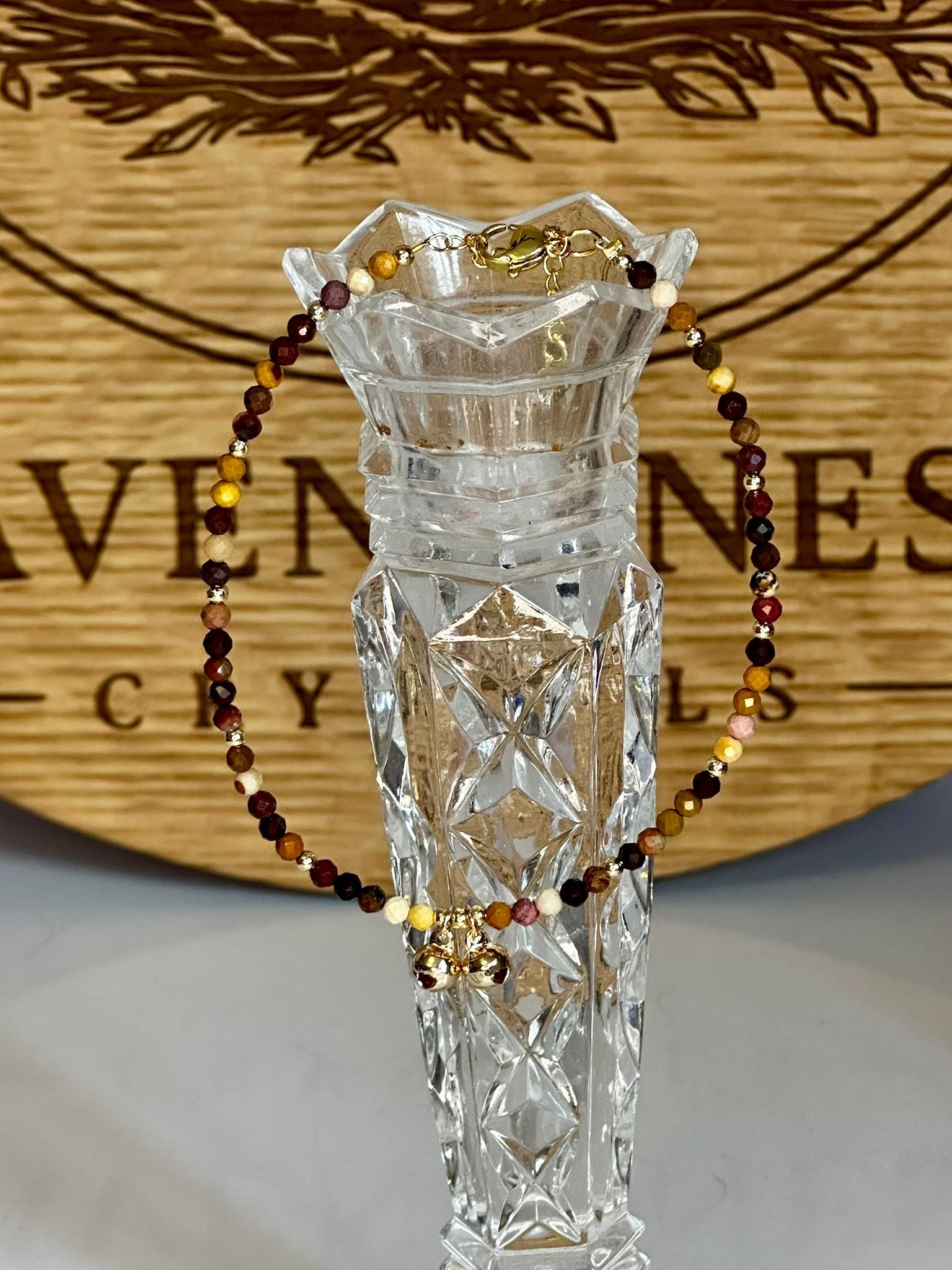Dainty Faceted Gemstone Anklets