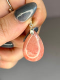 Rhodochrosite Pendant with 925 Sterling Silver Clasp