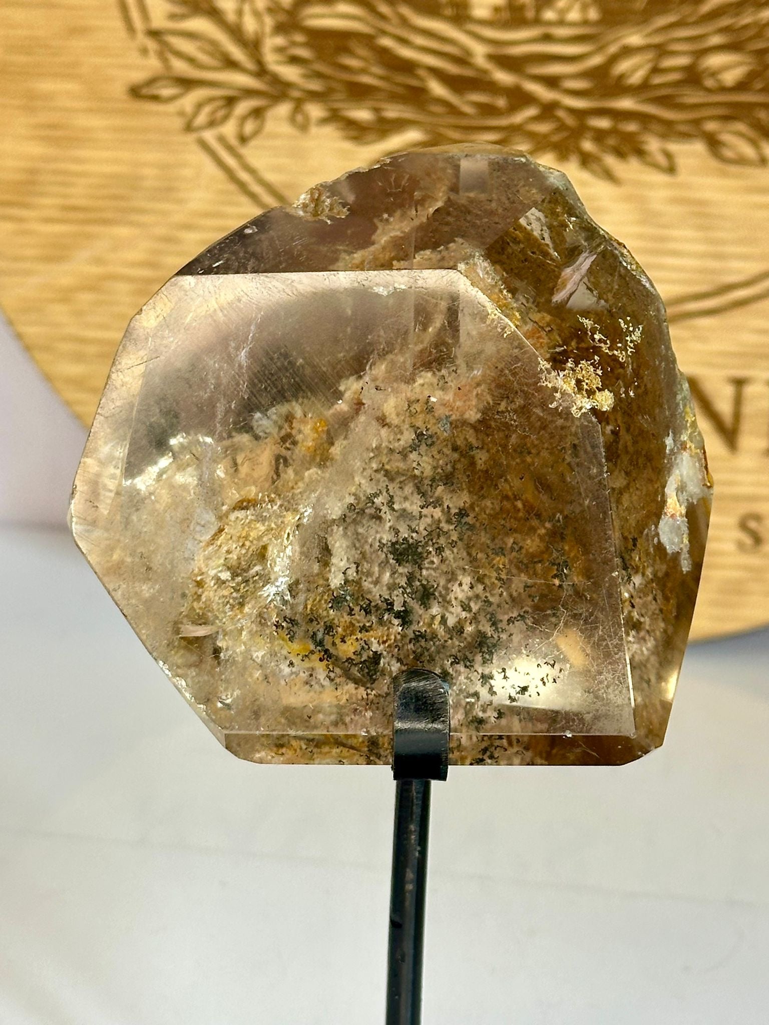 High Grade Garden Quartz Display Piece on Custom Stand