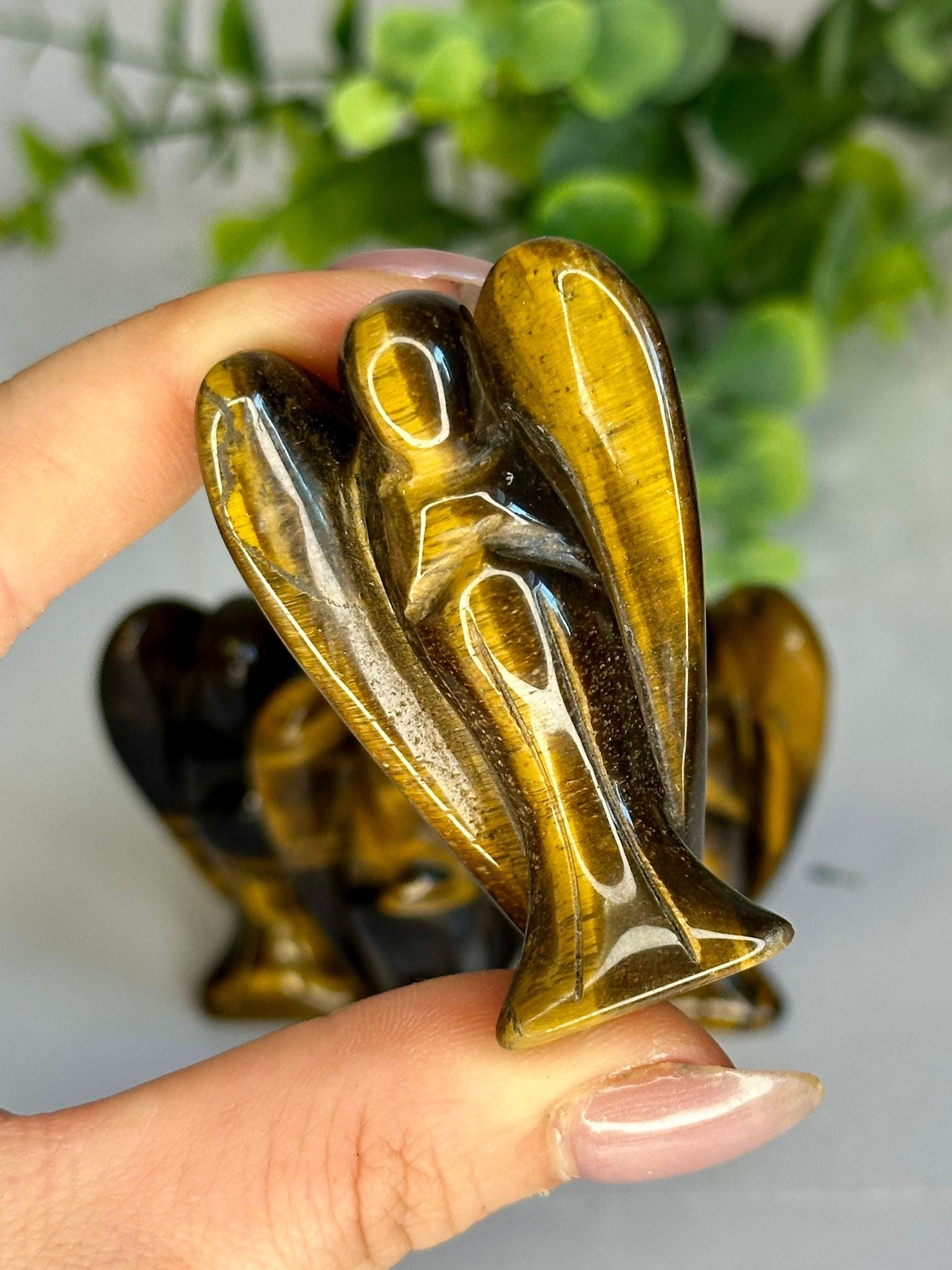 Golden Tiger’s Eye Angel Carving