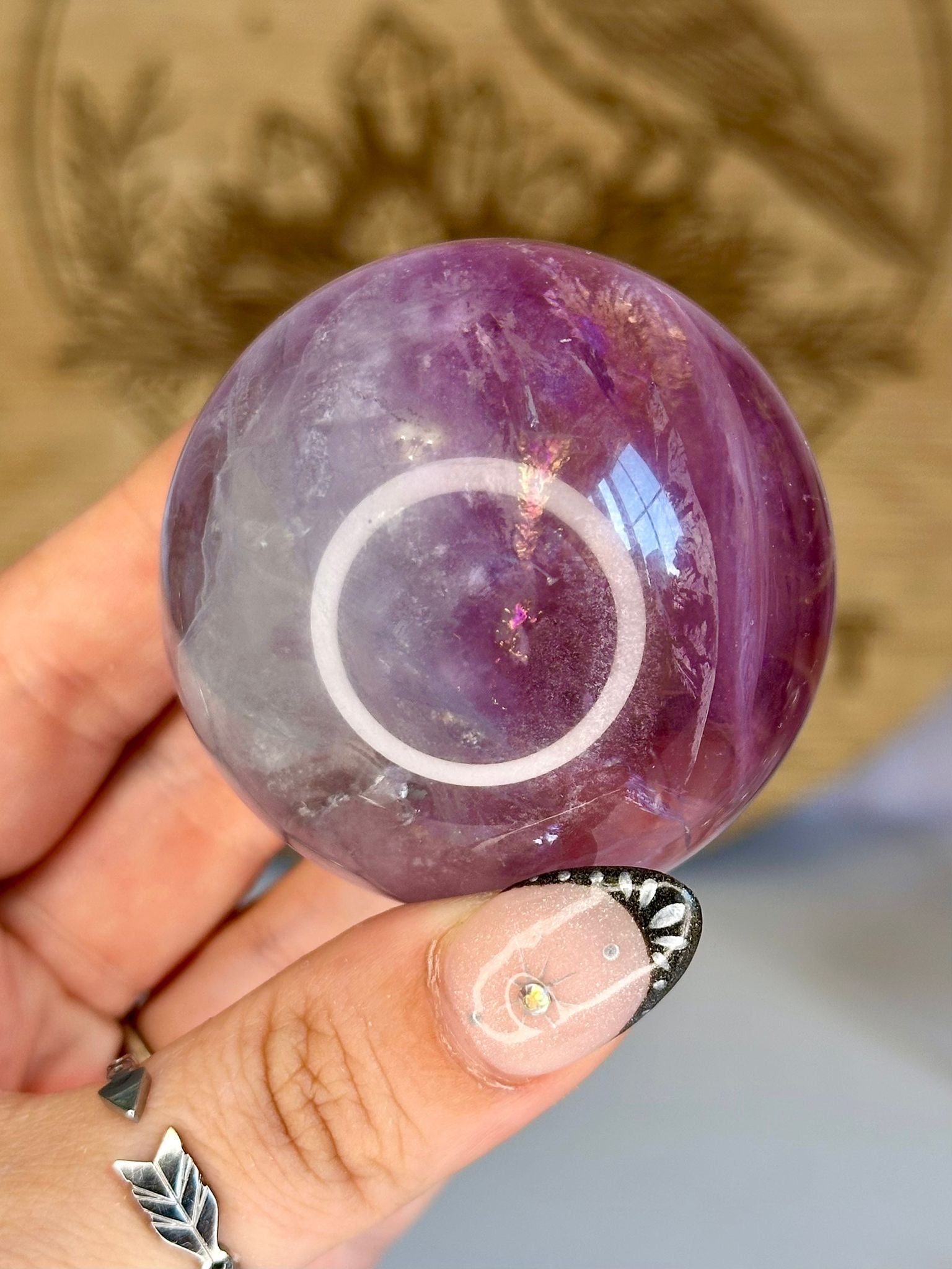 Pastel Rainbow Fluorite Sphere