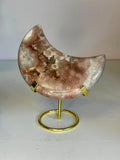 Large Pink Amethyst Druzy Moon
