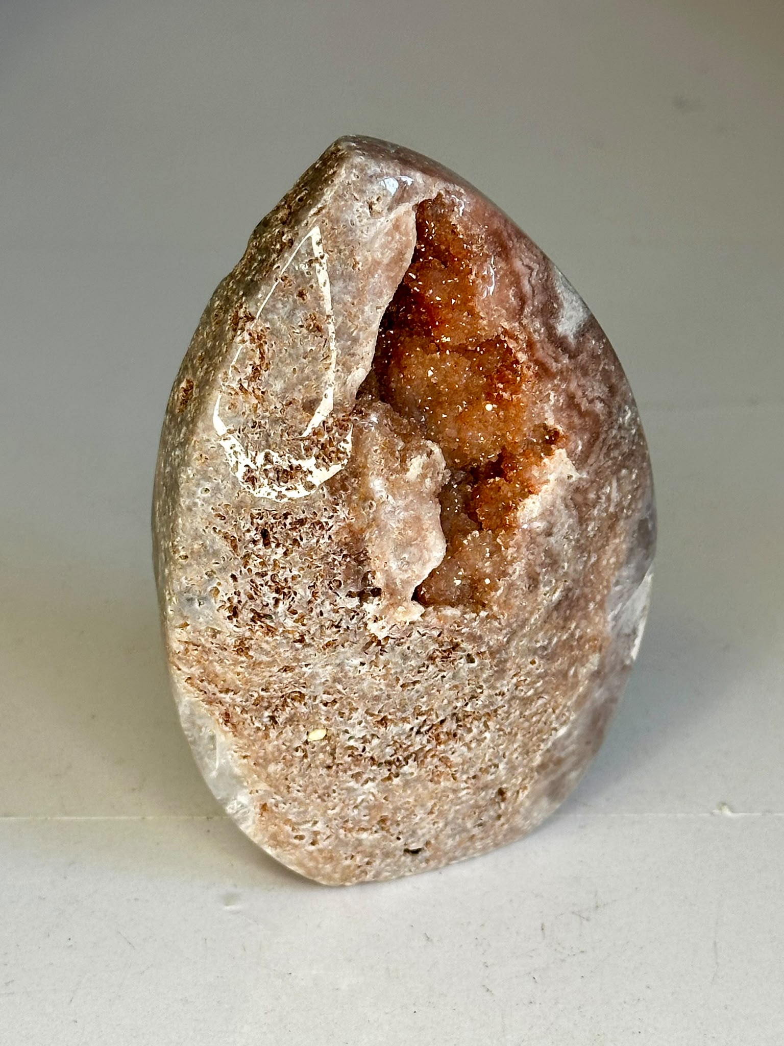 Red Amethyst Druzy Teardrop