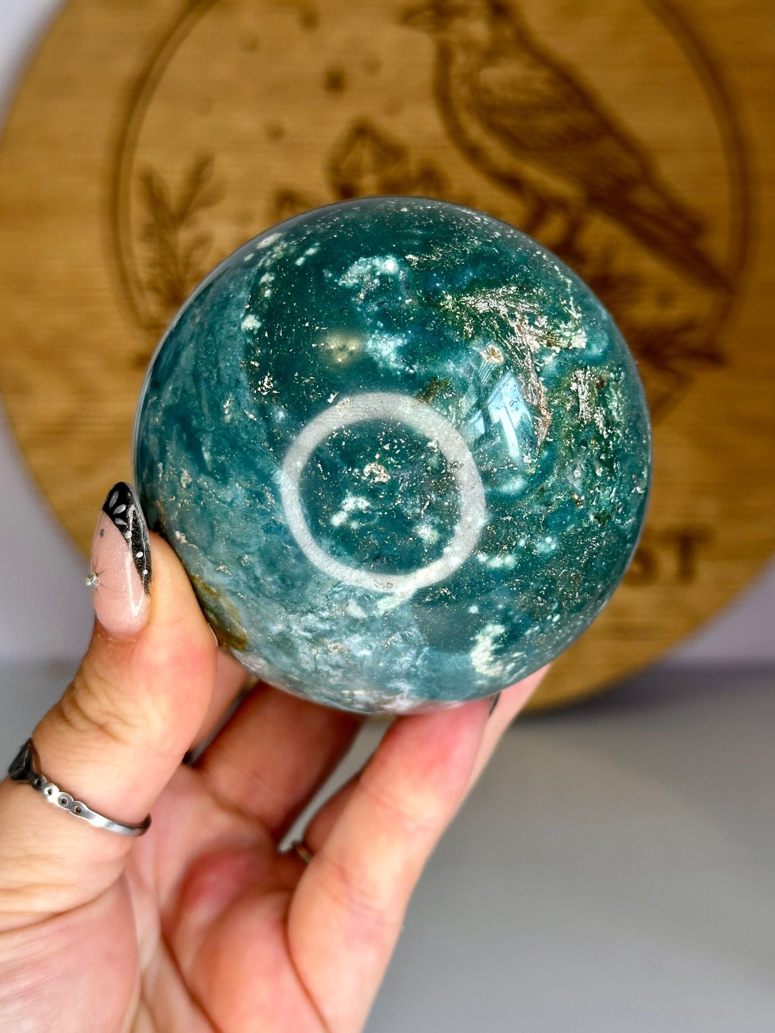 Large Blue Ocean Jasper Sphere