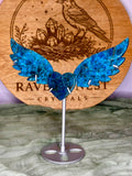 Dark Blue Apatite Angel Heart Wings