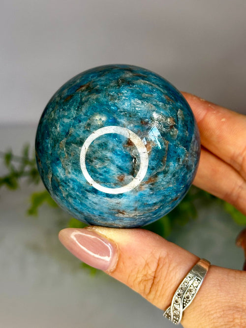 Blue Apatite Sphere