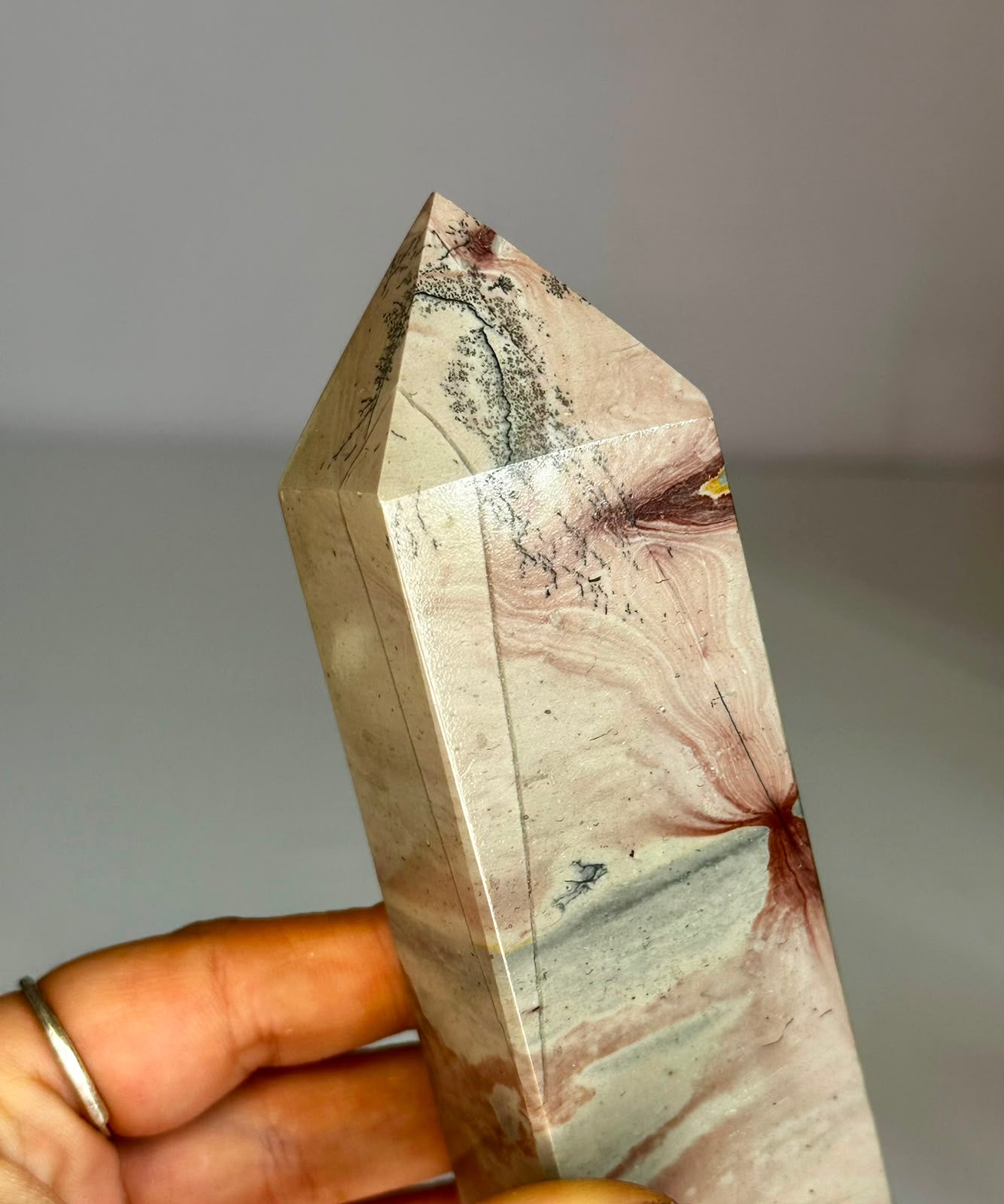 Large Pink Picture Jasper Tower
