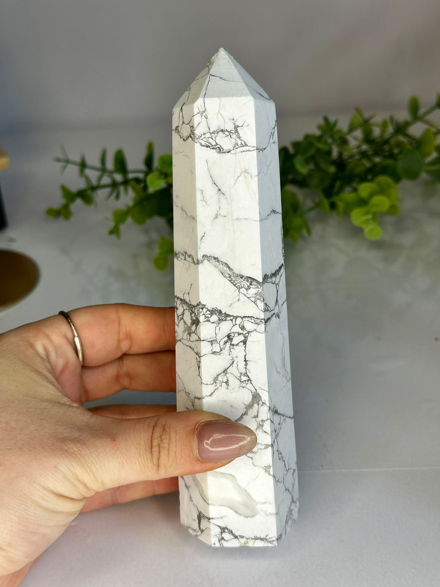 Large Howlite Tower