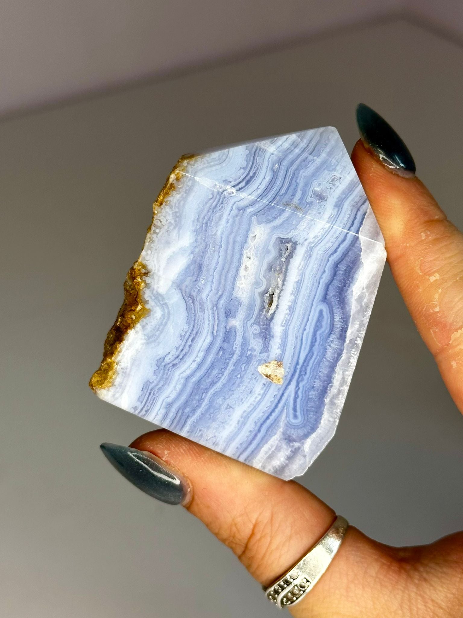 Blue Lace Agate Tower #1
