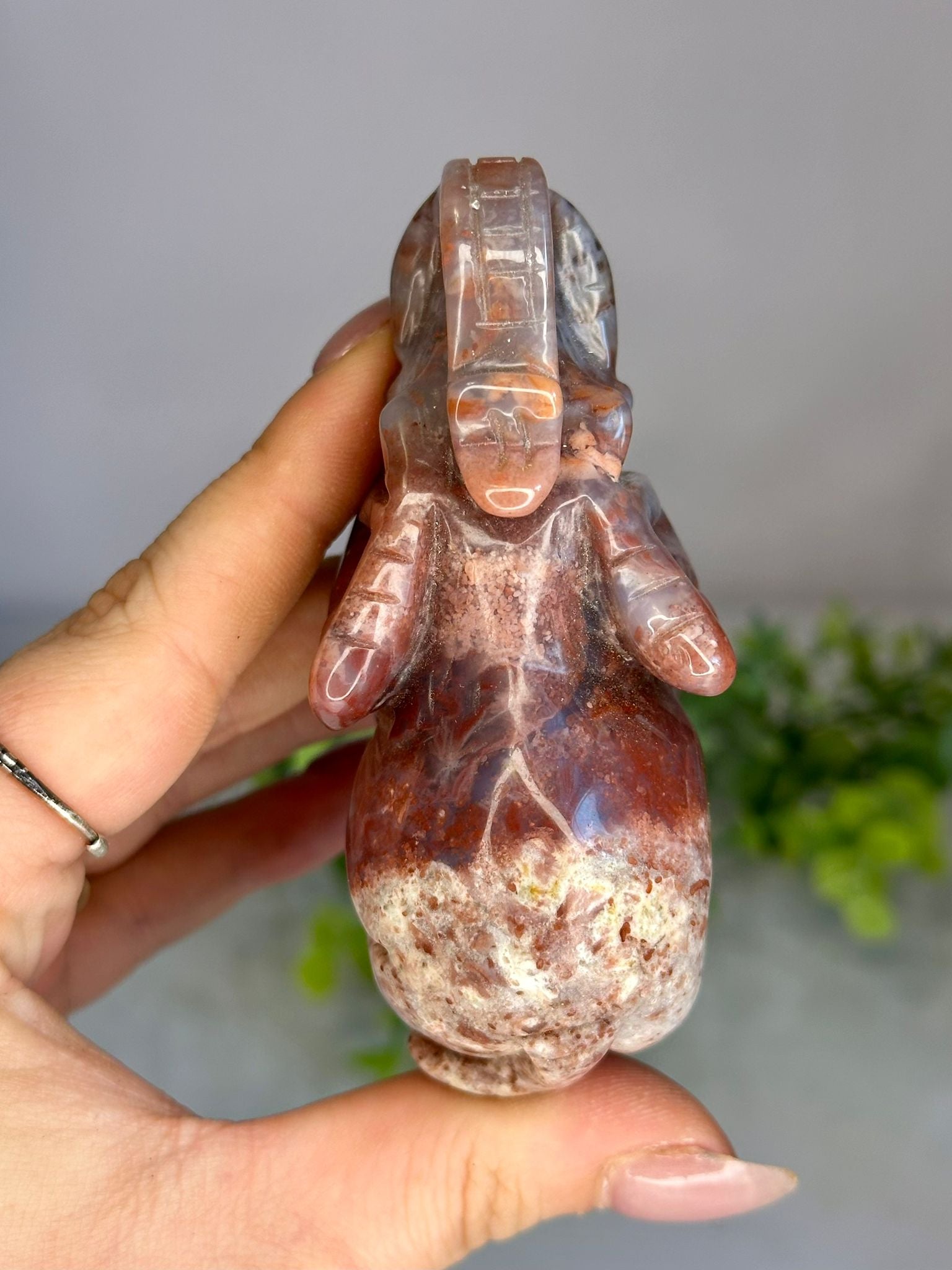 Ocean Jasper Elephant Carving