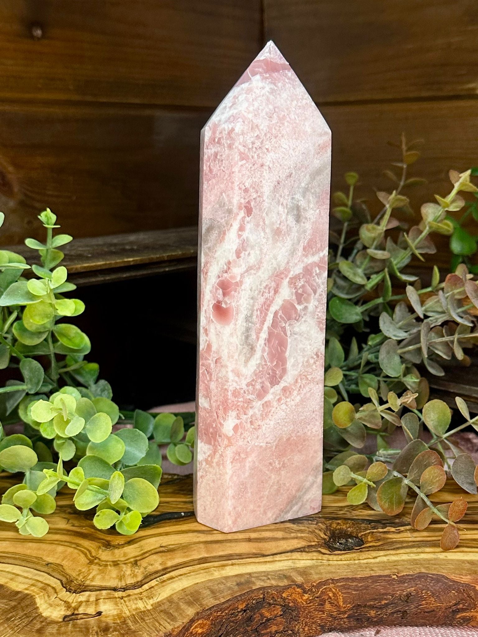 Large Pink Opal Tower