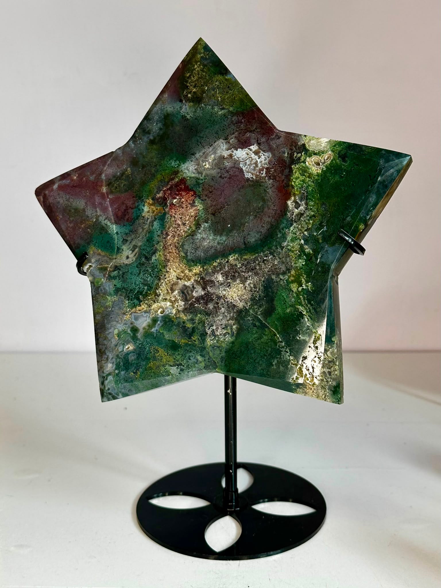 XL Ocean Jasper & Moss Agate Star Display