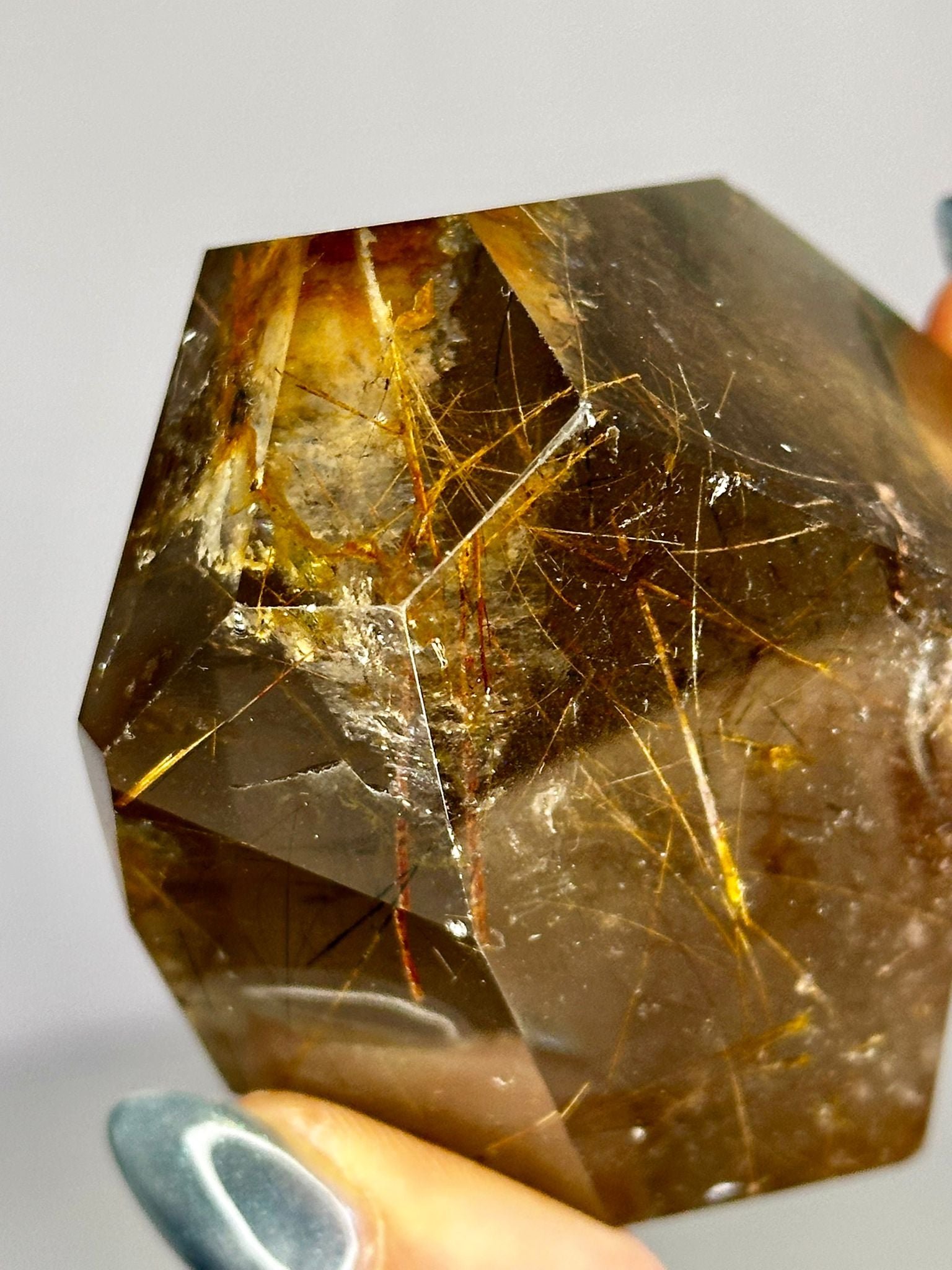 Copper & Gold Rutilated Smoky Quartz Freeform