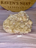 Pink Apophyllite on Stilbite collector specimen from India weighing 390g
