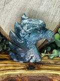 Large Moss Agate Eagle